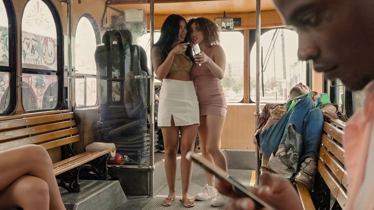 RealityKings Kira Perez & Ameena Greene & Damion Dayski The Fucking Public Bus Threesome