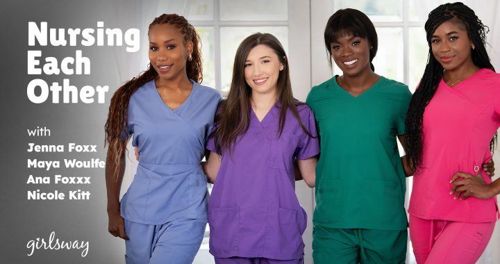 GirlsWay Ana Foxxx, Jenna Foxx, Maya Woulfe, Nicole Kitt – Nursing Each Other